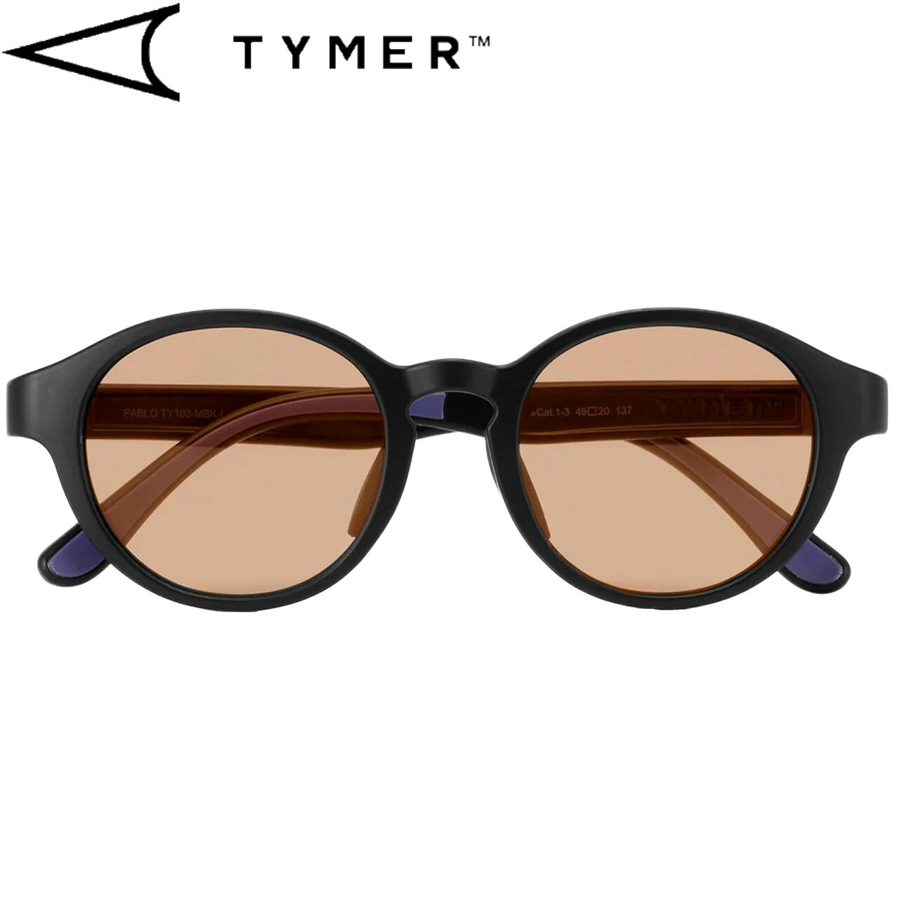 Rakuten - TYMER タイマー PABLO パブロ サングラス Matt Black マットブラックフレーム ライトブラウンレンズ TY103-MBK-LBR