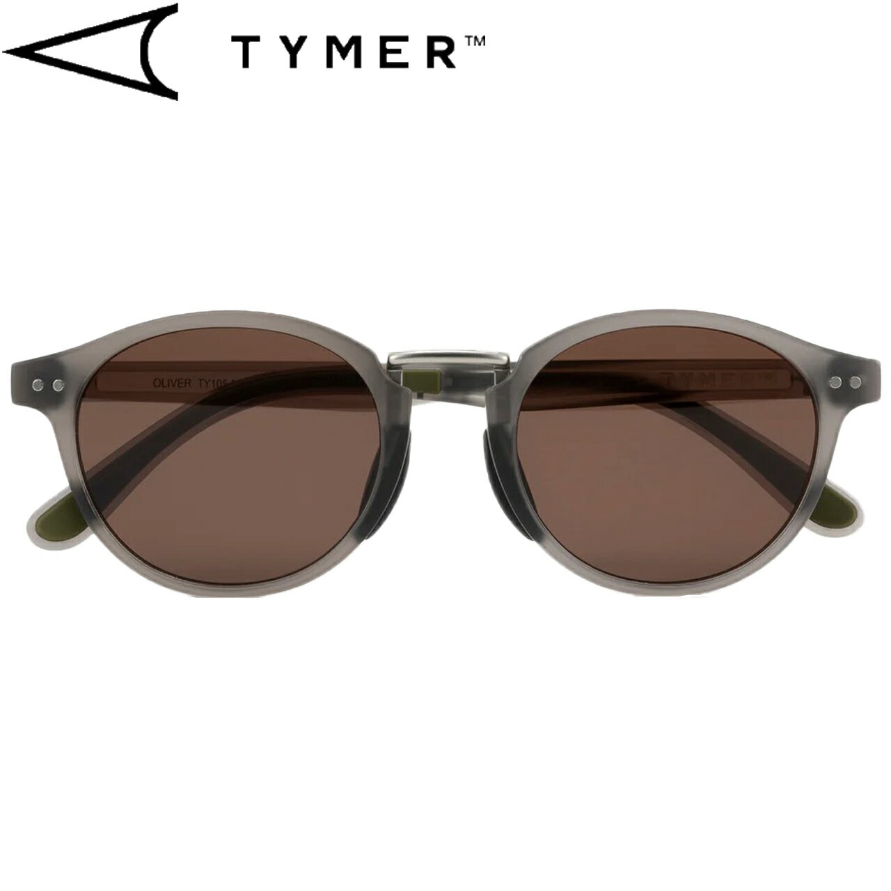 Rakuten - TYMER タイマー OLIVER オリバー サングラス マットクリアグレー2フレーム ダークブラウンレンズ TY105-MG2-DBR