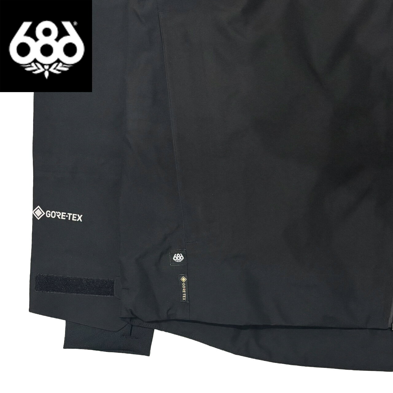 686 ���å��������ȥ��å��� MENS GORE-TEX 3L ATV THERMAGRAPH��� JACKET BLACK �����ƥå��� ���Ρ��ܡ��ɥ����� M5WN167-BLK