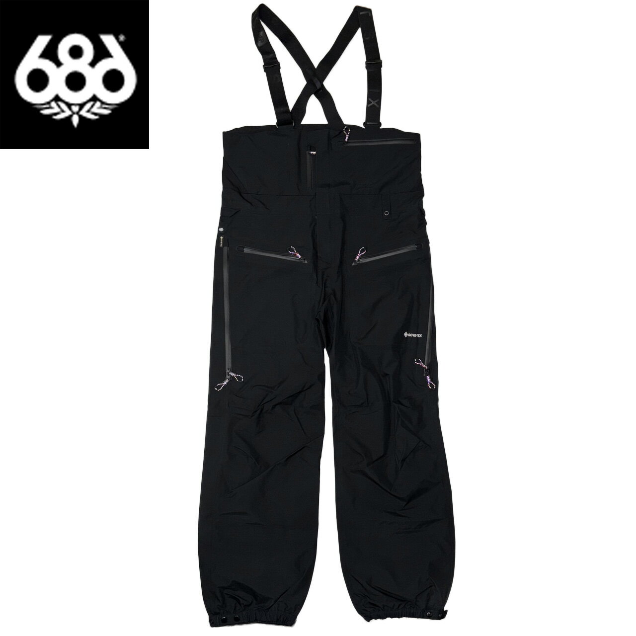 686 シックスエイトシックス MENS GORE-TEX 3L ATV BIB - BLACK ゴアテックス スノーボードウェア M5WN..