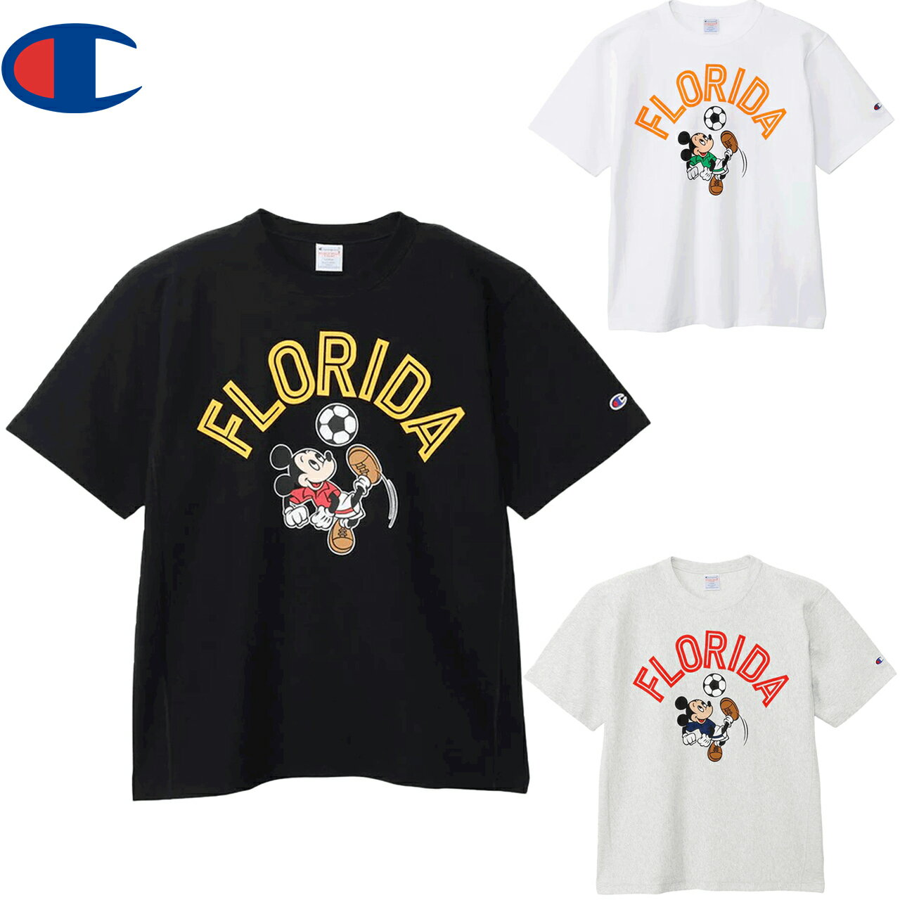 乐天商城 - Champion チャンピオン リバースウィーブ(R) ショートスリーブTシャツ ミッキーマウス C3-D356