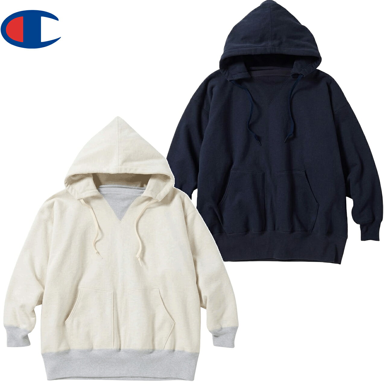 商品情報素材/材質Extra Heavy Weight Terry Fleeceコットン100%サイズ/寸法サイズ　身丈　身幅　肩幅　袖丈　(cm)M　67　67　56　48L　70　70　58　50XL　73　73　60　52サイズはアメリカ企画サイズではなく、日本企画サイズです。実際のサイズと若干の誤差が生じる場合がございます。洗濯により若干の縮みがございます。その他商品説明Championの最高峰ライン「True to Archives」で展開されている、1950年代半ばの歴史的名作を忠実に再現した「ダブルシックネス アフターフーデッドスウェットシャツ」です。本来のクルーネックスウェットの襟元にフードを直接縫い付けた通称「後付けパーカー」と呼ばれるクラシックな仕様が最大の特徴です。首元には前後両方に補強と伸縮性を備えた「両Vガゼット」が配されています。生地は裏起毛素材を二重構造にした重厚なダブルシックネス仕様で、優れた保温性を備えています。また、脇に縫い目がない丸胴編みや筒状の袖、裾のリブなど、当時の製法を完璧に踏襲。左袖にCロゴワッペンが付かない点も含め、ヴィンテージのディテールを徹底的に再現した究極の復刻アイテムです。シリーズ: メンズ/トゥルートゥーアーカイブス製造国日本注意※実店舗での販売も行っております。タイミングによっては商品の発送ができない場合がございます。※モニタなどの環境で、写真と実際の商品とは色が多少異なる場合があります。サイズはアメリカ企画サイズではなく、日本企画サイズです。実際のサイズと若干の誤差が生じる場合がございます。±2cmまでを許容範囲としております。洗濯により若干の縮みがございます。Champion チャンピオン TRUE TO ARCHIVES ダブルシックネスプルオーバーアフターフーデッドスウェットシャツ C3-E106 Championの最高峰ライン「True to Archives」で展開されている、1950年代半ばの歴史的名作を忠実に再現。 2