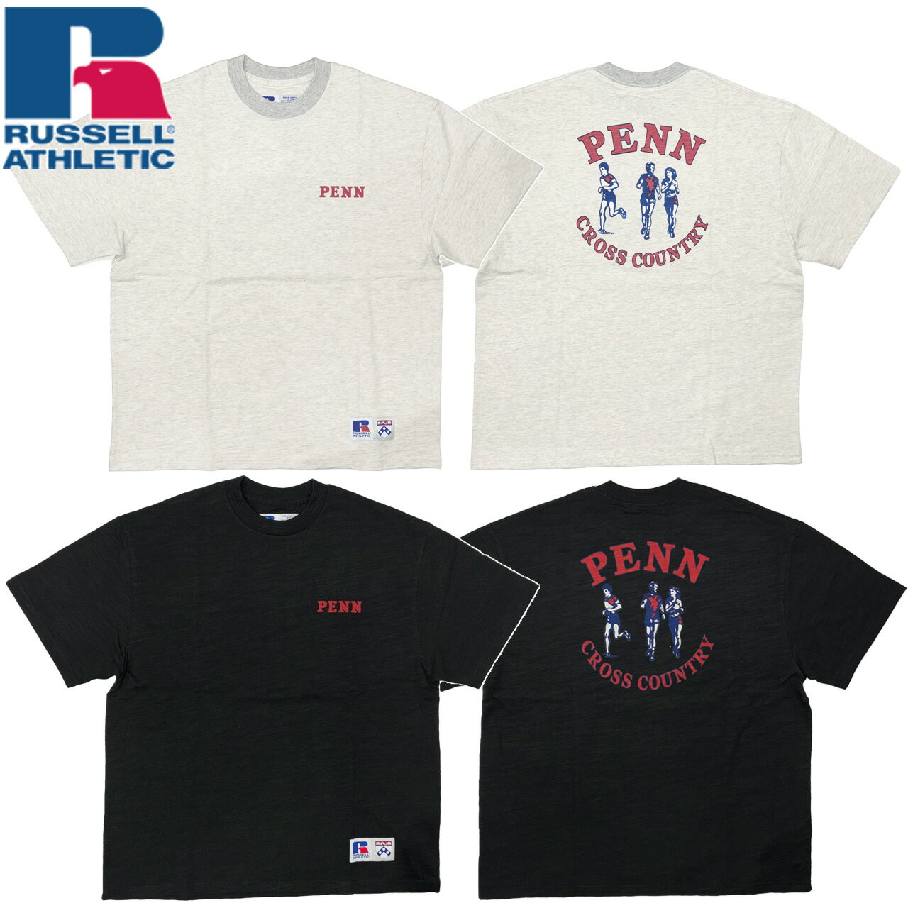 Rakuten - RUSSELL ATHLETIC ラッセルアスレティック University Of Pennsylvania® Heavy Slub Jersey T ペンシルバニア Tシャツ 111261-023