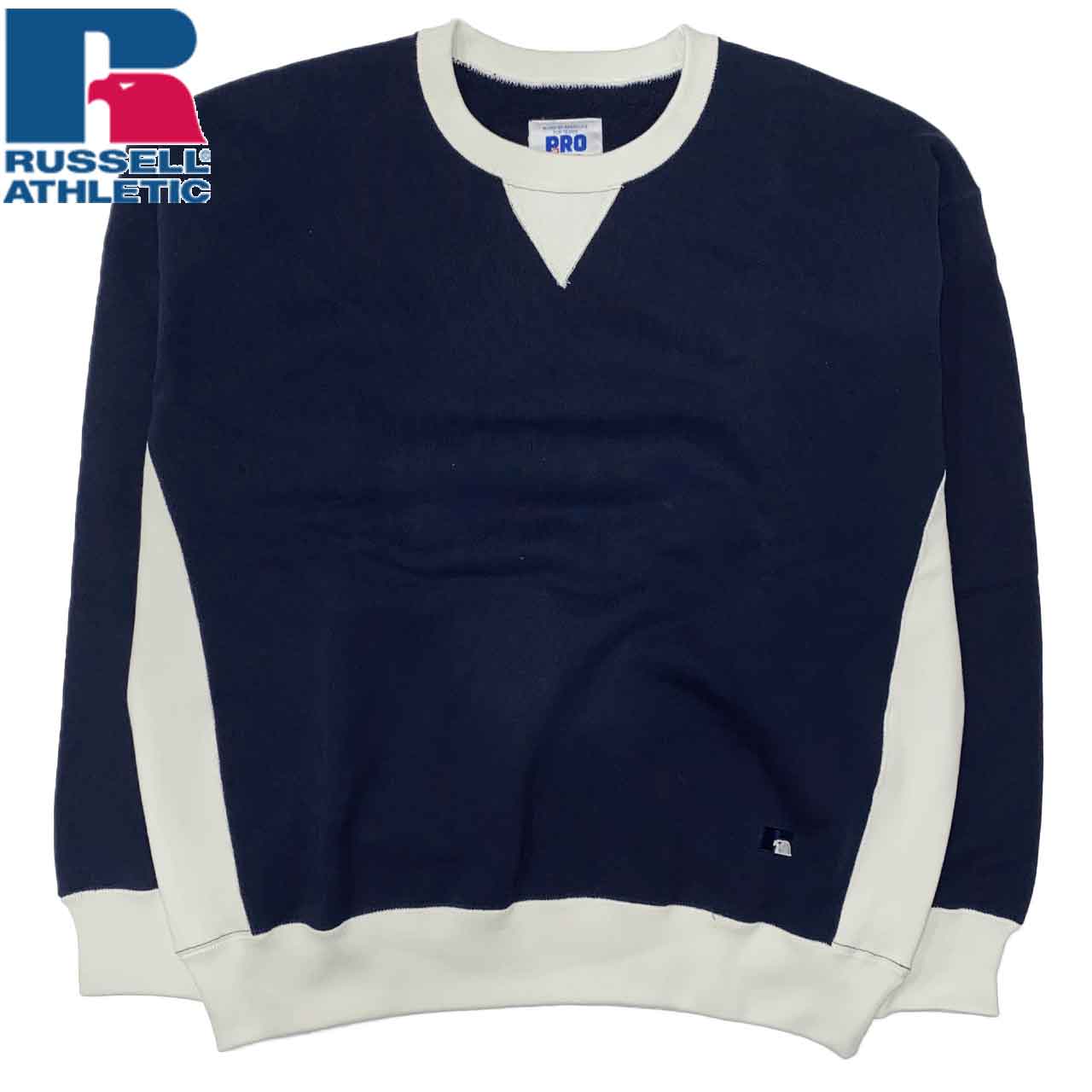 RUSSELL ATHLETIC ラッセルアスレティック PRO COTTON Loop Back Terry Sweat Crew Shirt -Color Combi- プロコットン スウェット RC-24003のサムネイル