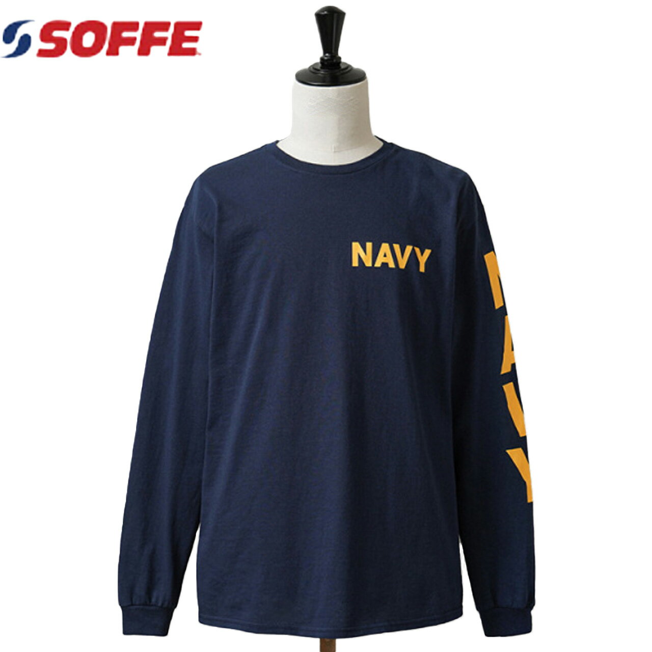 Rakuten - SOFFE ソフィー OFFICIAL LICENSE U.S.NAVY トレーニング ロングスリーブ Tシャツ NAVY D0001116