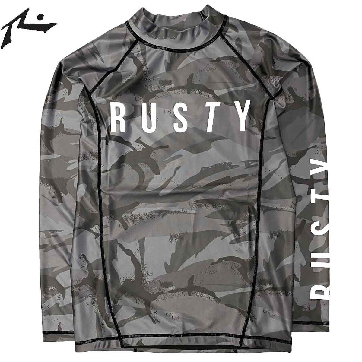 RUSTY ラスティ メンズ サーフ ラッシュガード L/S UPF50+ 913485 BLK