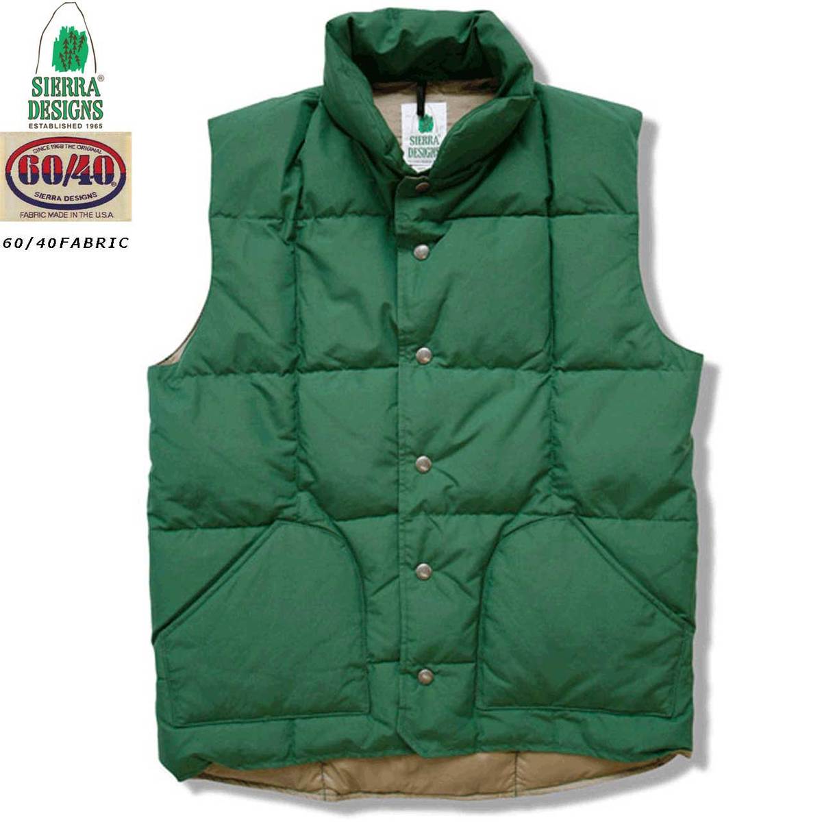 Rakuten - シェラデザインズ ダウンベスト グリーン DOWN VEST 7981Green 60/40 64クロス