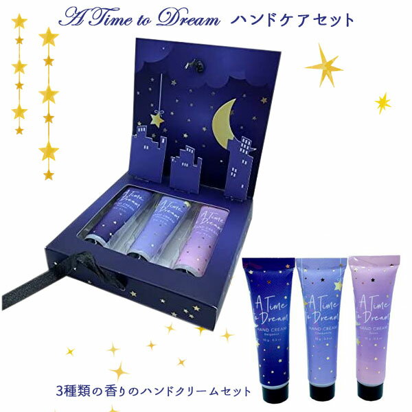 A Time to Dream ハンドケアセット ハンドクリーム ミニサイズ 3個セット 潤い ハンドケア 10g プレゼント かわいい 贈り物 ギフト 日本グランドシャンパーニュ【2】