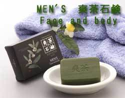MEN'S　爽茶石鹸　Face and body　　100g