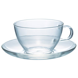 HARIO　ハリオ　耐熱ティーカップ＆ソーサー　230ml　TCSN-1T