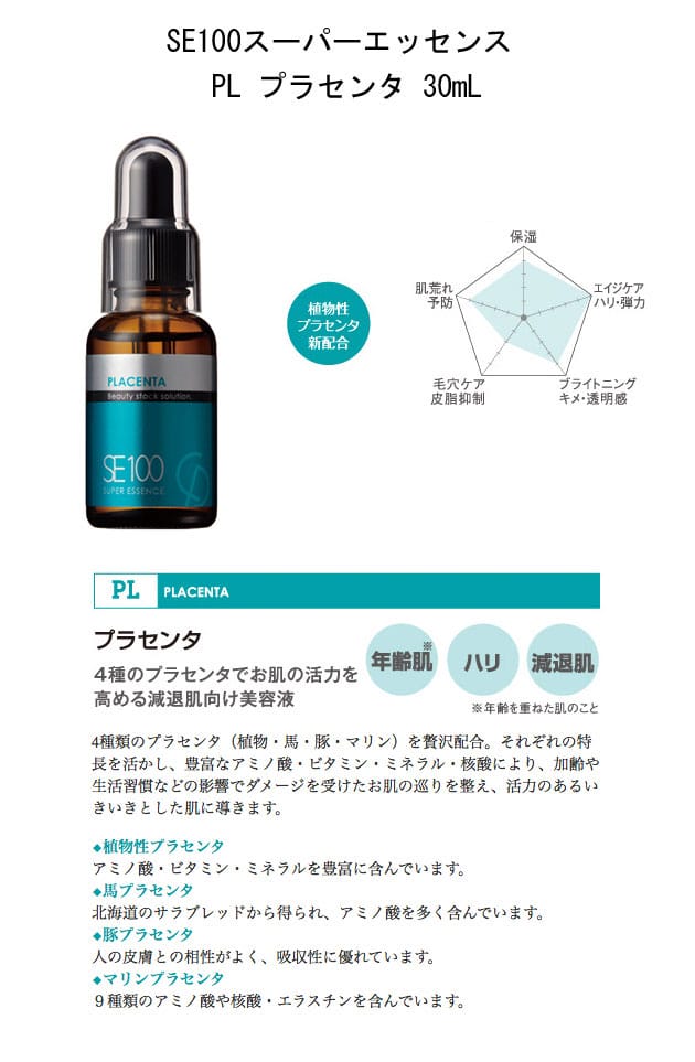 【メール便送料無料】La　Sincia　ラシンシア　SE100スーパーエッセンス　PL　プラセンタ　30mL(原液美容液) libret-10036364 リブレ サンプル画像2