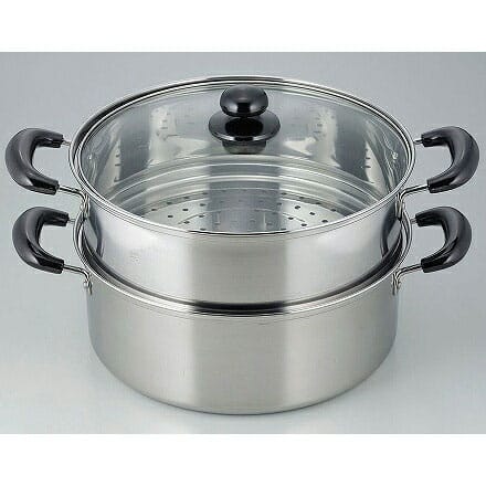 Ih/Gas Compatible - 和平フレイズ　ヴェンセ　IH対応ステンレス二段蒸し器26cm　VR-8182