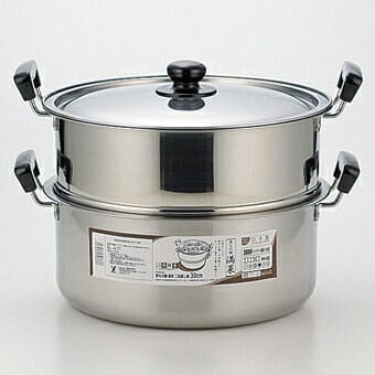 Ih Incompatible - ヨシカワ　蒸しもの鍋　満菜　二段蒸し器30cm　SH9868