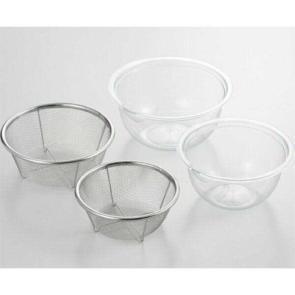 ヨシカワ　ニュー・キッチンベーシック　クリアなボウル＆ザル4pcs　SJ2965