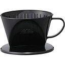 Kalita　カリタ コーヒードリッパー　101-KP　ブラック　04013 雑味がでる前に、美味しさだけをドリップするコーヒードリッパー カリタ三つ穴ドリッパー 雑味がでる前に美味しさだけをドリップする 軽くて扱い易いプラスチック製 1~2人用 サイズ 約幅11(取手含む) ×奥行9×高6cm 重量 100 g 素材・材質 PP (ポリプロピレン) 樹脂 対応サイズ 1~2人用 生産国 日本 広告文責 株式会社ルーマニア/03-5876-8107 【メーカー：カリタ】