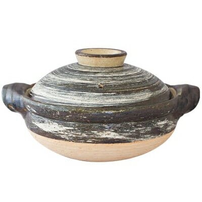 長谷園　伊賀土鍋　刷毛目　大　ANH-03