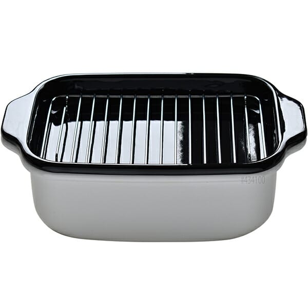 富士ホーロー　角型天ぷら鍋　TP-20K.W　ホワイト