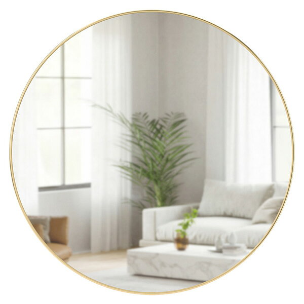 Rakuten - umbra　アンブラ　フーバ　ミラー　86×86cm　ブラス　鏡　壁掛け　ウォールミラー