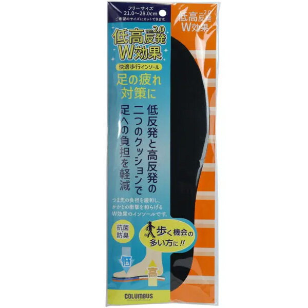 【メール便送料無料】COLUMBUS　コロンブス　低高反発W効果　インソールver2.0　フリーサイズ