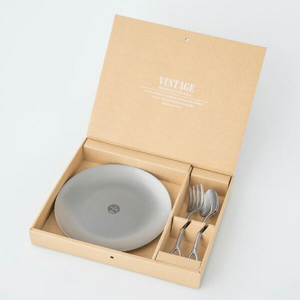 樂天商城 - 青芳 VINTAGE INOX ヴィンテージイノックス クープ皿セット スコップ スプーン＆フォーク 202155 おしゃれ 食器洗浄機対応 カトラリー プレゼント 皿 ステンレス