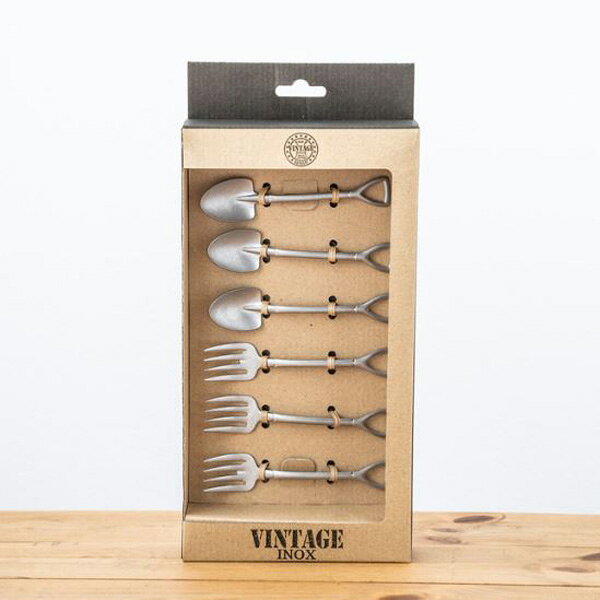 青芳 VINTAGE INOX ヴィンテージイノックス キャンプ食器セット A-3 204418 おしゃ...