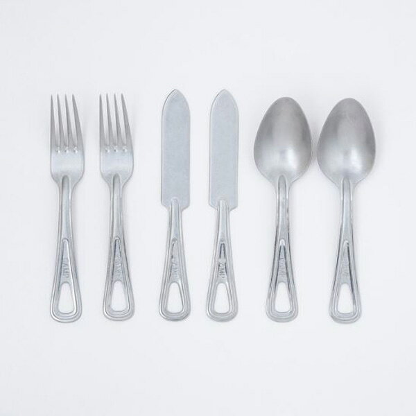 青芳 VINTAGE INOX ヴィンテージイノックス キャンプ食器セット A-4 204487 おしゃ...