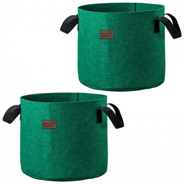 栽培容器 - コモライフ フェルトガーデンプランター 10号（約14L) 2個組　屋外用 厚手　おしゃれ　鉢カバー 折りたたみ収納可 取っ手付