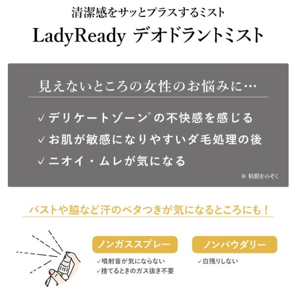 シェモア　LadyReady 　デオドラントミスト　100ml 2