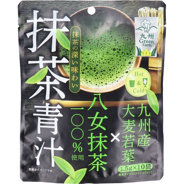 新日配薬品　抹茶青汁　粉末タイプ　スティックパック　1.5g×10袋入
