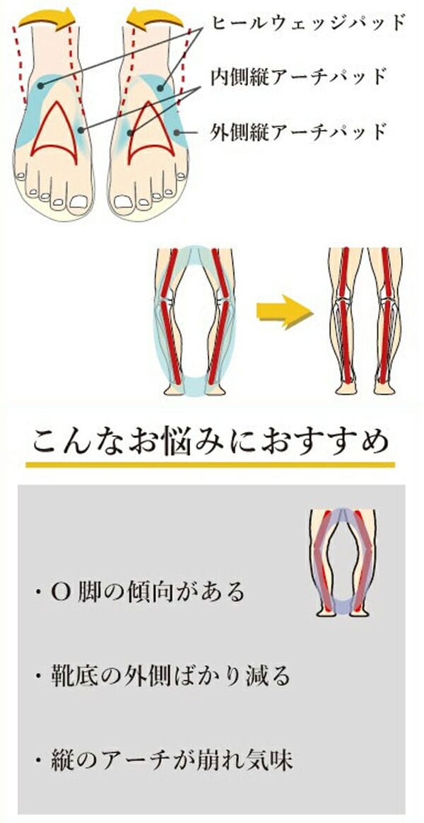 【メール便送料無料】村井 インソールプロ O脚対策 レディース 2
