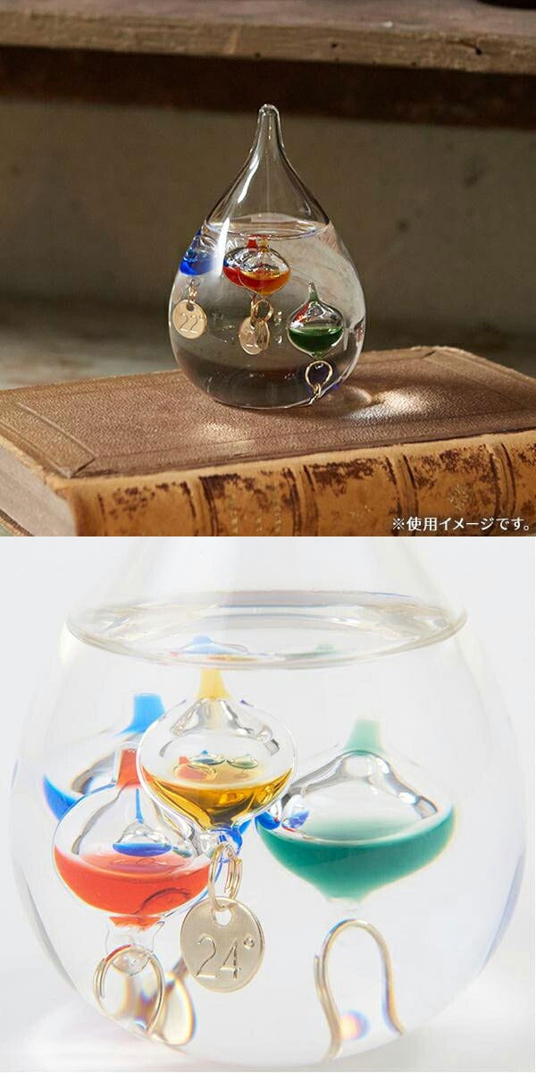 茶谷産業 Fun Science ガラスフロート温度計 しずくSS 333-212 [2]