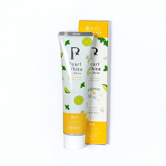 美健　薬用パールホワイト　プロシャイン　ベルガモット＆ミント　120g　医薬部外品　口腔ケア　トゥースケア