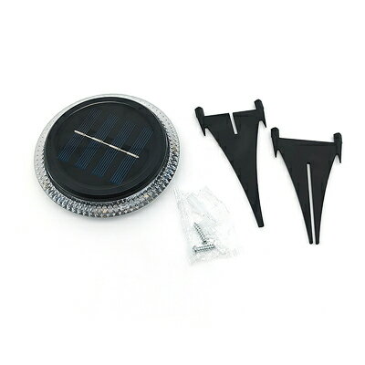 トレードワン　ソーラー充電式フットライト(丸型)　2個組　30848　防犯　防災　配線不要