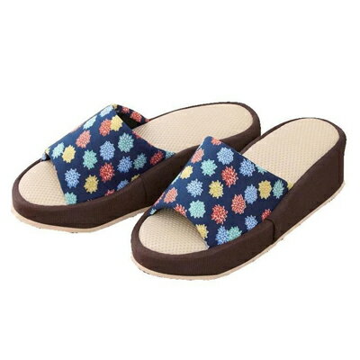 プラン堂　家事らく厚底スリッパ　和柄　キッチンファブリック　高ヒール(3.0)