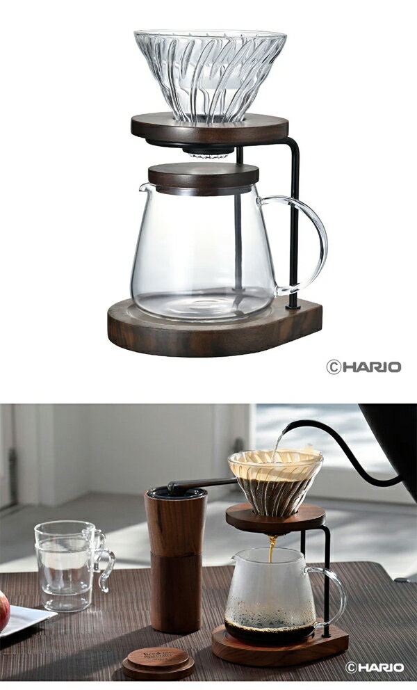 HARIO　ハリオ　ドリップスタンドセット　ウォールナット　WDS-1006-WN　天然木　コーヒー　インテリア 2