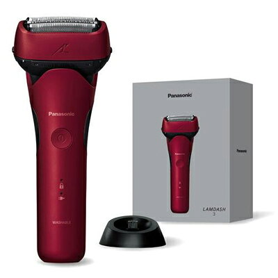 パナソニック ラムダッシュ 3枚刃 ES-L342D-R レッド リニアモーター搭載でパワフルに剃りきる ●3枚刃×リニアモーター約13、000ストローク/分=約39、000カットアクション/分で パワフルに剃りきる ・3枚刃と高速リニアモーターを搭載 ●密着3Dヘッド ・ヘッド部が「前後」「左右」「上下」に可動 ・頬や顔の凹凸にしっかり密着して深剃り ●ウォータースルー洗浄 ・外刃をはずさずに、ヒゲクズを簡単に洗い流せる「ウォータースルー洗浄」搭載 ・充電スタンド付き 商品名 パナソニックラムダッシュ 3枚刃 ES-L342D-R レッド サイズ 高さ15.5×幅6.4×奥行5.0cm（キャップを除く） 重量 約155g（キャップを除く） 仕様 電源：充電式 急速1時間充電 電圧：AC100-240V（自動電圧切替付） 使用日数：フル充電し1日1回約3分間の使用で約14日間使用可能 電池種類：リチウムイオン充電池 充電システム：ACアダプター充電、充電スタンド 洗浄：本体まるごと清潔水洗い（※全自動洗浄充電器、ACアダプターは除く。※） ウォータースルー洗浄 防水：IPX7基準（※水深1メートルに30分間水に浸けても有害な影響を生じる量の水の侵入がない※）検査をクリアしています。 消費電力：約10W (AC100V充電時) 表示：充電催促・表示ランプ パワーコントロール：ラムダッシュAI（※ヒゲの濃さや、シェーバーヘッド内部のヒゲクズによって、センサーが反応（駆動音の変化）しない場合がありますが、異常ではありません。※）（センシング約216回/秒） ヘッド部：密着スイングヘッド、フロート刃機構 刃：■外刃 ステンレス刃物鋼3枚刃 ■内刃 30°鋭角ナノエッジ内刃 ：■トリマー刃 ■深剃り刃 ■マルチフィットアーク刃 ■泡メイキングモード ■スイッチロック(電子式) 海外使用：○（※海外でご使用の場合には、国や地域に合わせて別途プラグアダプターをお買い求めください。※） 同梱品名称：ACアダプター、充電スタンド、専用オイル、掃除用ブラシ 発売元 パナソニック株式会社 広告文責 株式会社ルーマニア/03-5876-8107