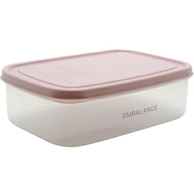Rakuten - EMBALANC エンバランス レクタングルコンテナ M 870ml ピンク 12218 保存容器 電子レンジOK 弁当箱