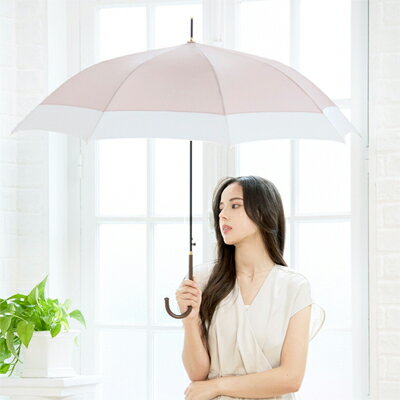 樂天商城 - ナチュラルベーシック くすみバイカラー 60cm 716-071　雨傘　おしゃれ　ナチュラルカラー