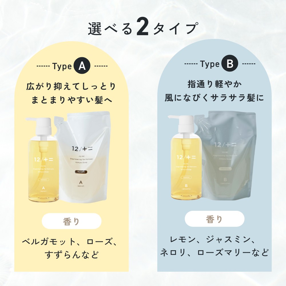木村石鹸 12 JU-NI シャンプー コンディショナー トリートメント セット 選べるタイプ しっとり サラサラ 髪 ケア く libs-10004267 Lib リブ サンプル画像3