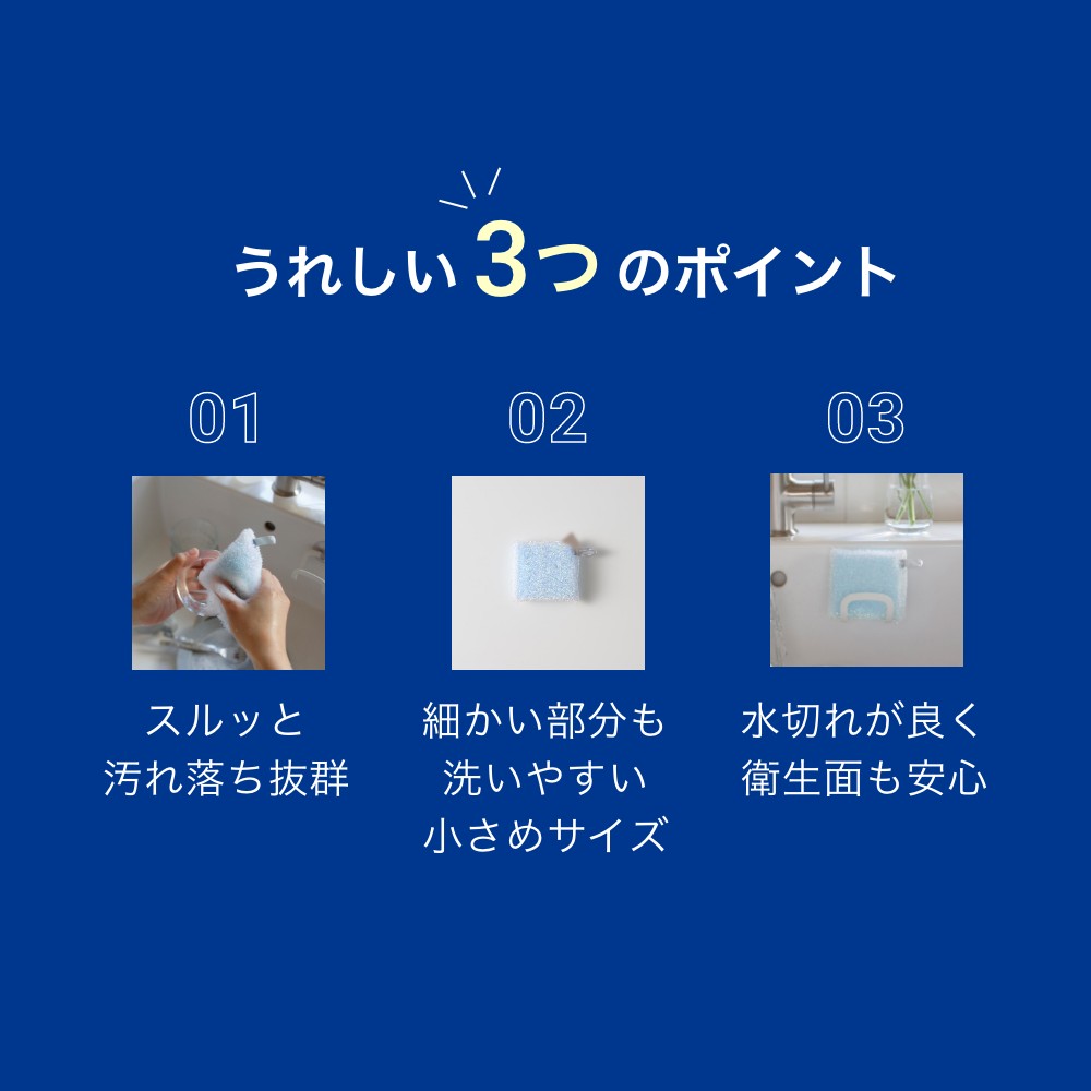 marna マーナ キラキラスポンジマルチキッチン 洗面台 浴室 食器用 皿 シンク キッチンツール キッチン用品 台所用品 泡立ち 水切れがいい 衛生的 台所スポンジ 水切れ 台所用スポンジ ディッシュスポンジ おしゃれ かわいい まとめ買い K129B K129P libs-10003998 Lib リブ サンプル画像3