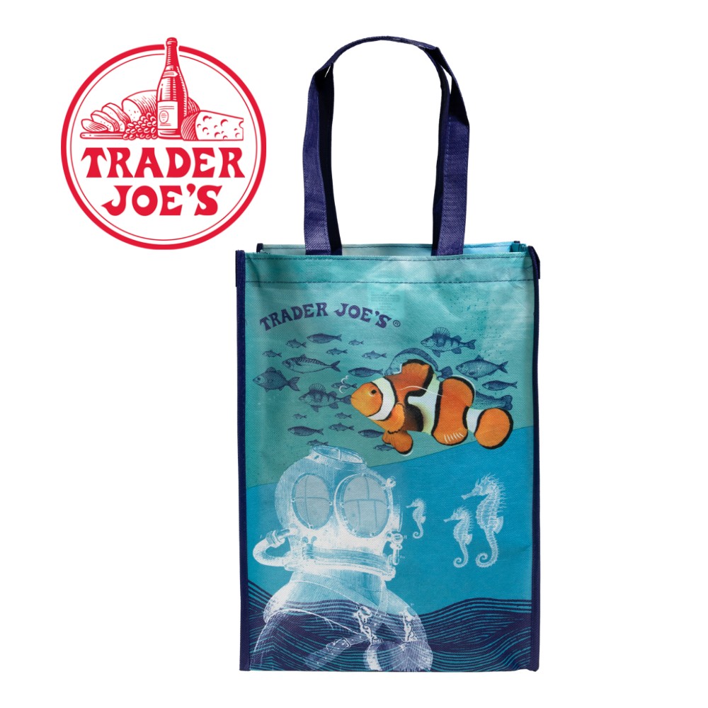 【SS中10％OFF】TRADER JOE'S トレーダージョーズ エコ バッグ NEMO 自然素材 マチ広 大容量 レジカゴ レジ袋 トレジョ 高級スーパー オリジナル バック 海外セレブ サスティナブル リサイクルプラスチック RECYCLEのサムネイル