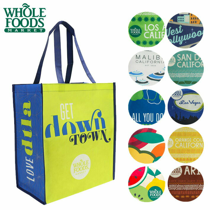WHOLE FOODS ホールフーズ トートバック エコ バッグ 高級スーパー スーパーマーケット オリジナル ママバッグ トートバッグ 海外セレブ 手提げのサムネイル