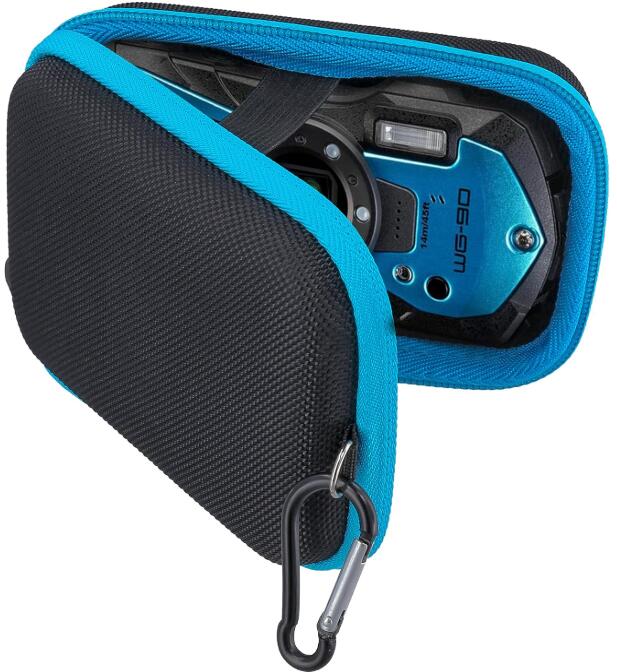 【楽天ランキング1位獲得】ペンタックス RICOH PENTAX WG-90 デジタルカメラ専用収納ケース WGシリーズ(ブルーのジッパー)-Khanka