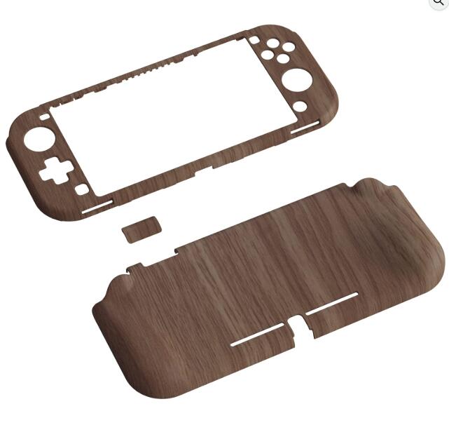 楽天リビアングラス　楽天市場店PlayVital ZealProtect Nintendo Switch Liteに対応用保護シェル、Switch Liteに対応用人間工学に基づいたデザインしたハードシェル、ジョイコンのシェル＆グラスフィルム＆サムライカバー＆ボタンキャップは付属しています【木目調デザイン】