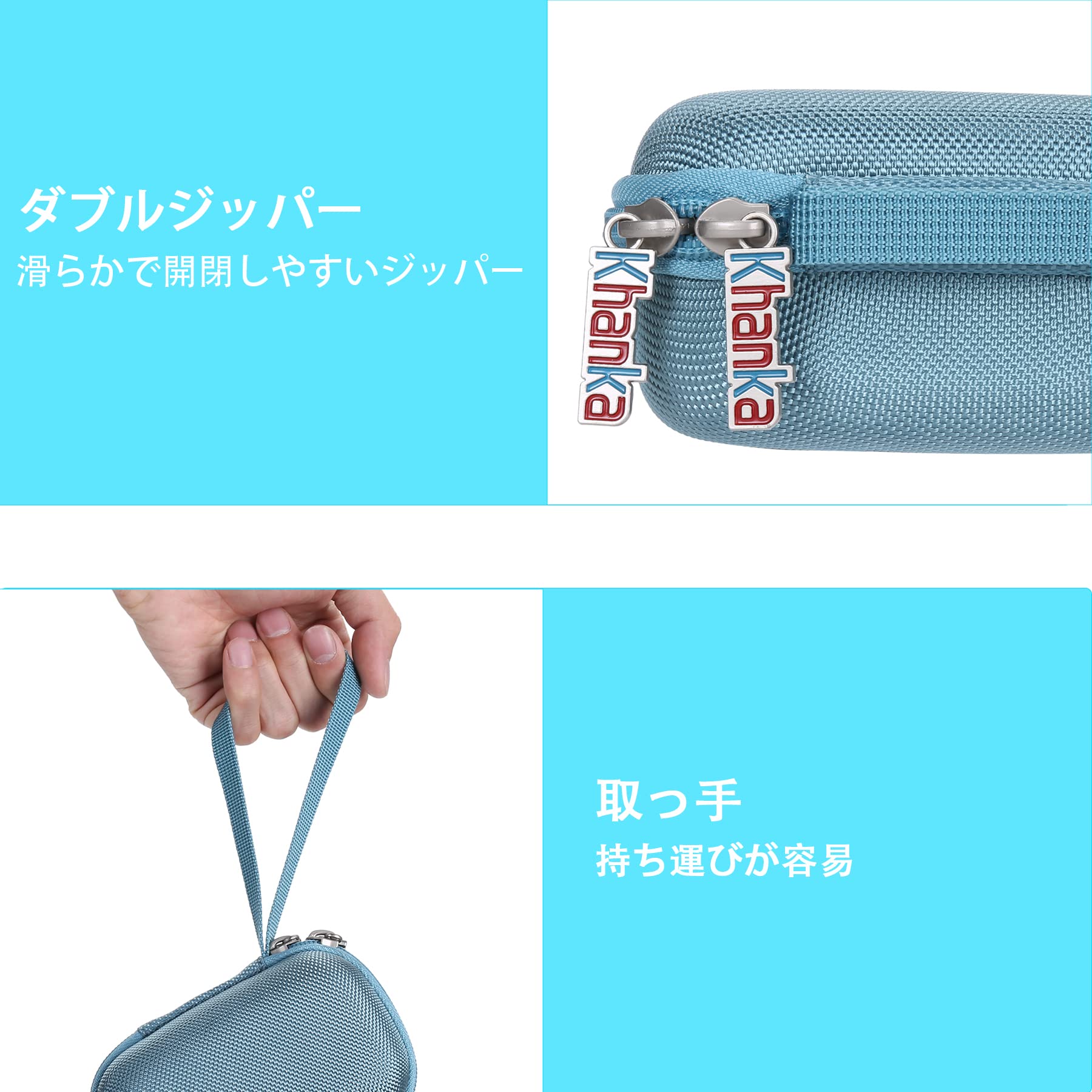 Khanka 収納ケース 互換品 MakeID 感熱ラベルプリンター ラベルライター ブルー（ケースのみ）