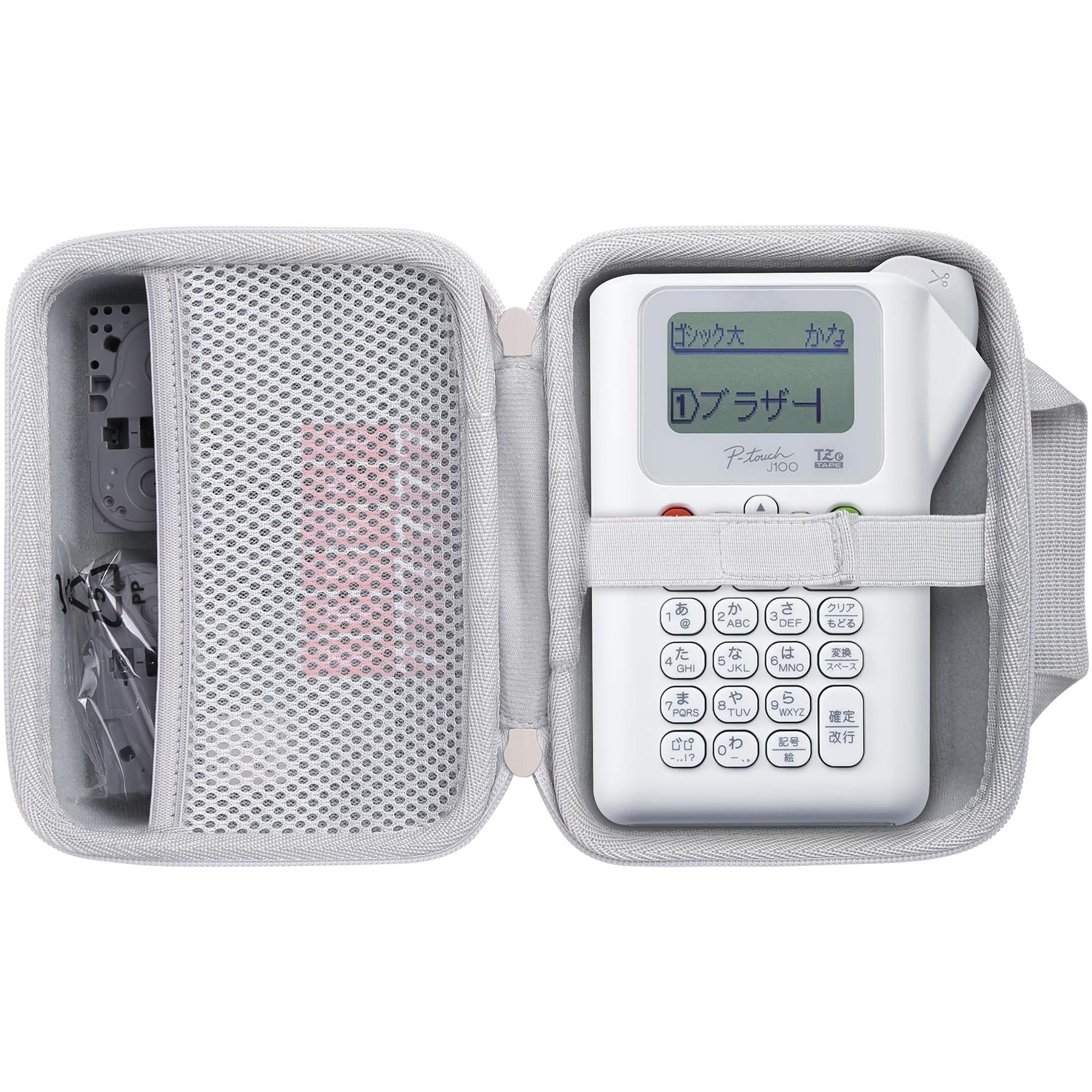 Brother ブラザー工業 P-touch J100 ラベルライター 専用収納ケース グレーホワイト-Aenllosi（ケースのみ）