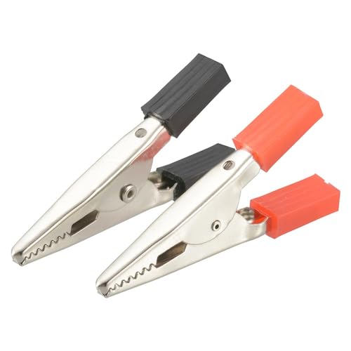 オーム電機 ワニグチクリップ 中サイズ 2個入 赤・黒 DZ-WCM/RK 09-1881 OHM