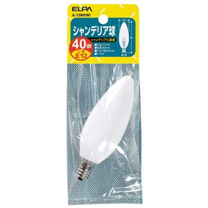  (ELPA) ǥꥢ ŵ  E12  40W ۥ磻 G-73NH(W)