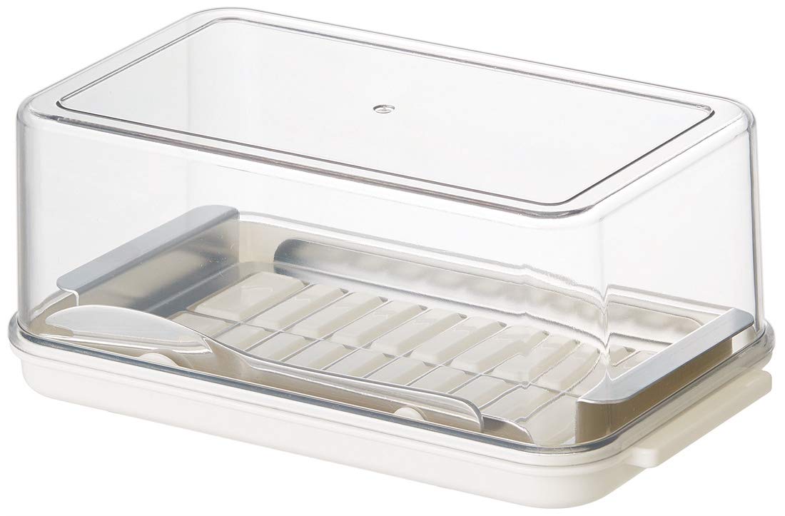 スケーター (skater) バターカッター & ケース (アクリル ステンレススチール プラスチック) 業務用サイズ バターナイフ付き 450gバター BTG2DXNーA