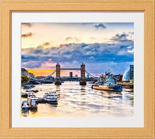 Kenko 額縁 コスモス 6切 木製 前面ガラス板使用 ナチュラル MCM-6-NA